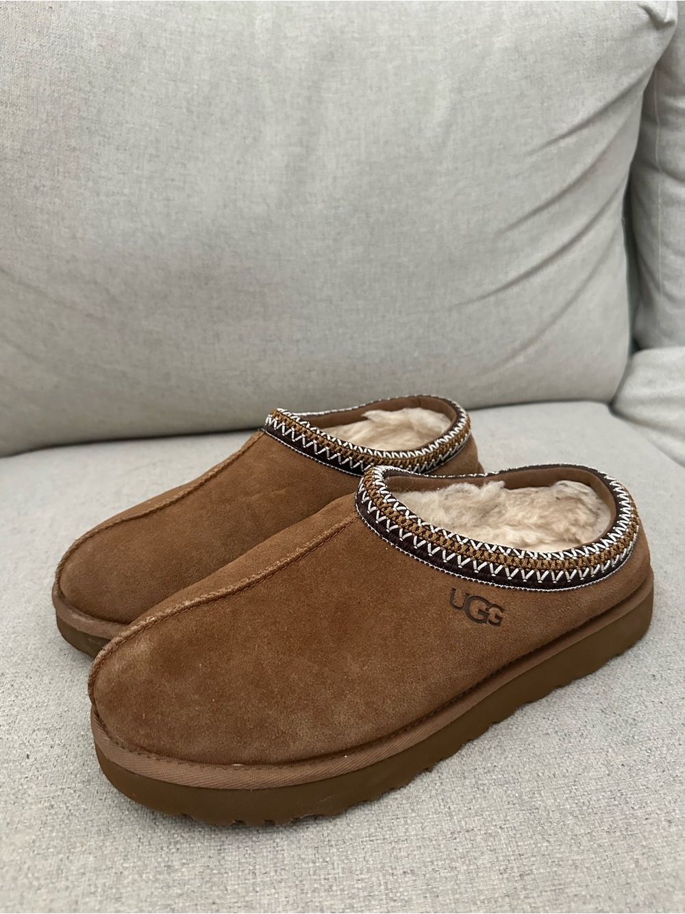 UGG TASMAN Chestnut Brown Suede Shoes